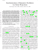 Cover page: Synchronization of Kuramoto Oscillators via Cutset Projections