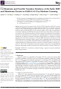 Cover page: Co-Mutations and Possible Variation Tendency of the Spike RBD and Membrane Protein in SARS-CoV-2 by Machine Learning.