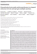 Cover page: Filanesib plus bortezomib and dexamethasone in relapsed/refractory t(11;14) and 1q21 gain multiple myeloma.