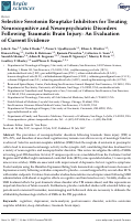 Cover page: Selective Serotonin Reuptake Inhibitors for Treating Neurocognitive and Neuropsychiatric Disorders Following Traumatic Brain Injury: An Evaluation of Current Evidence.