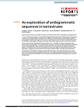 Cover page: An exploration of ambigrammatic sequences in narnaviruses