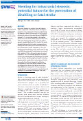 Cover page: Stenting for intracranial stenosis: potential future for the prevention of disabling or fatal stroke