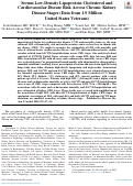 Cover page: Serum Low-Density Lipoprotein Cholesterol and Cardiovascular Disease Risk Across Chronic Kidney Disease Stages (Data from 1.9 Million United States Veterans).