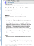 Cover page: Living With Limited Time: Socioemotional Selectivity Theory in the Context of Health Adversity