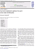 Cover page: Current treatment options for port wine stain birthmarks