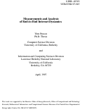 Cover page: Measurements and analysis of end-to-end Internet dynamics