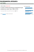 Cover page: A review of trends and drivers of greenhouse gas emissions by sector from 1990 to 2018