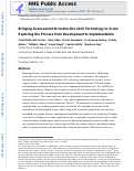 Cover page: Bringing Assessment-to-Instruction (A2i) Technology to Scale: Exploring the Process From Development to Implementation