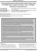 Cover page: Ultrasound Hypotension Protocol Time-motion Study Using the Multifrequency Single Transducer Versus a Multiple Transducer Ultrasound Device