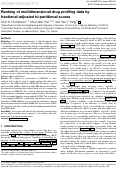 Cover page: Ranking of multidimensional drug profiling data by fractional-adjusted bi-partitional scores