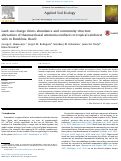 Cover page: Land-use change drives abundance and community structure alterations of thaumarchaeal ammonia oxidizers in tropical rainforest soils in Rondônia, Brazil