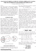 Cover page: Analysis of formulas used in coupling impedance coaxial-wire 
measurements for distributed impedances