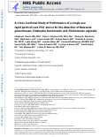 Cover page: Performance of a single-use, rapid, point-of-care PCR device for the detection of Neisseria gonorrhoeae, Chlamydia trachomatis, and Trichomonas vaginalis: a cross-sectional study