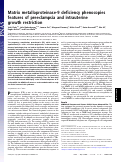 Cover page: Matrix metalloproteinase-9 deficiency phenocopies features of preeclampsia and intrauterine growth restriction