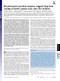 Cover page: Reconstructed ancestral enzymes suggest long-term cooling of Earth’s photic zone since the Archean