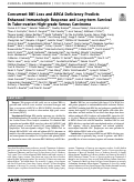 Cover page: Concurrent RB1 Loss and BRCA Deficiency Predicts Enhanced Immunologic Response and Long-term Survival in Tubo-ovarian High-grade Serous Carcinoma