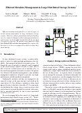 Cover page: Efficient Metadata Management in Large Distributed Storage Systems††This research is supported by Lawrence Livermore National Laboratory, Los Alamos National Laboratory, and Sandia National Laboratory under contract 520714.