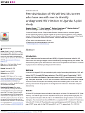 Cover page: Peer distribution of HIV self-test kits to men who have sex with men to identify undiagnosed HIV infection in Uganda: A pilot study