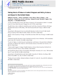 Cover page: Taking Stock of Tobacco Control Program and Policy Science and Impact in the United States.