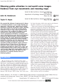 Cover page: Meaning guides attention in real-world scene images: Evidence from eye movements and meaning maps