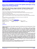 Cover page: Novel serum metabolites associate with cognition phenotypes among Bogalusa Heart Study participants