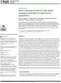 Cover page: Multi-scale approaches for high-speed imaging and analysis of large neural populations