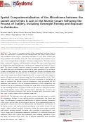 Cover page: Spatial Compartmentalization of the Microbiome between the Lumen and Crypts Is Lost in the Murine Cecum following the Process of Surgery, Including Overnight Fasting and Exposure to Antibiotics