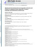 Cover page: Web-Based Tailored Intervention for Preparation of Parents and Children for Outpatient Surgery (WebTIPS)