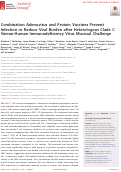 Cover page: Combination Adenovirus and Protein Vaccines Prevent Infection or Reduce Viral Burden after Heterologous Clade C Simian-Human Immunodeficiency Virus Mucosal Challenge