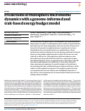 Cover page: Predictions of rhizosphere microbiome dynamics with a genome-informed and trait-based energy budget model