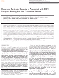 Cover page: Dopamine Synthesis Capacity is Associated with D2/3 Receptor Binding but Not Dopamine Release