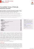 Cover page: Susceptibility Testing of Medically Important Parasites.