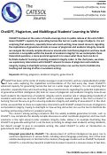 Cover page: ChatGPT, Plagiarism, and Multilingual Students’ Learning to Write