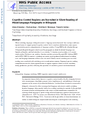 Cover page: Cognitive control regions are recruited in bilinguals silent reading of mixed-language paragraphs.