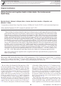 Cover page: Kidney Function and Cognitive Health in Older Adults: The Cardiovascular Health Study