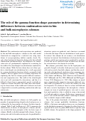 Cover page: The role of the gamma function shape parameter in determining differences between condensation rates in bin and bulk microphysics schemes