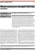 Cover page: Efficient optimization with higher-order ising machines.