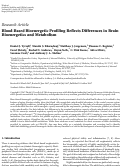 Cover page: Blood-Based Bioenergetic Profiling Reflects Differences in Brain Bioenergetics and Metabolism
