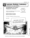 Cover page: ENGINEERING STUDY CDF A 10 MEV HEAVY ION LINEAR ACCELERATOR