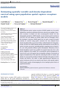 Cover page: Estimating spatially variable and density-dependent survival using open-population spatial capture-recapture models.