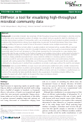 Cover page: EMPeror: a tool for visualizing high-throughput microbial community data.