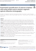 Cover page: Automated quantification of anterior chamber cells using swept-source anterior segment optical coherence tomography