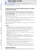 Cover page: Contemporary use of dual antiplatelet therapy for preventing cardiovascular events.