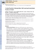 Cover page: Cortical Plasticity Following Motor Skill Learning During Mental Practice in Stroke