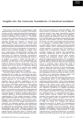 Cover page: Insights into the molecular foundations of electrical excitation