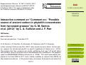 Cover page: Interactive comment on “Comment on: “Possiblesource of ancient carbon in phytolith concentratesfrom harvested grasses” by G. M. Santoset al. (2012)” by L. A. Sullivan and J. F. Parr