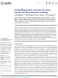 Cover page: Controlling motor neurons of every muscle for fly proboscis reaching