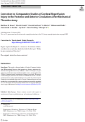 Cover page: Correction to: Comparative Studies of Cerebral Reperfusion Injury in the Posterior and Anterior Circulations After Mechanical Thrombectomy