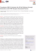 Cover page: Toxoplasma GRA15 Activates the NF-κB Pathway through Interactions with TNF Receptor-Associated Factors