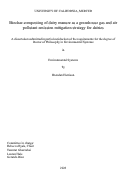 Cover page: Biochar-composting of dairy manure as a greenhouse gas and air pollutant emission mitigation strategy for dairies